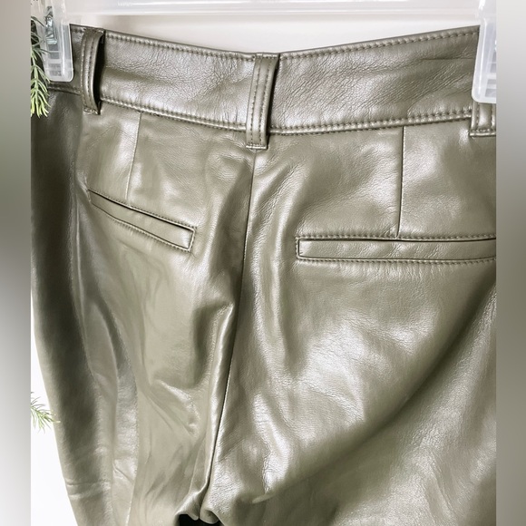 Babaton Green Cropped Pleather Pants - Picture 5 of 5